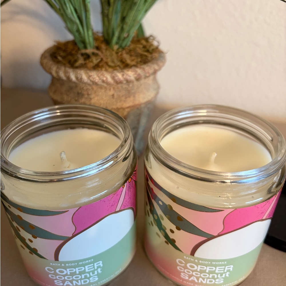 Bath & Body Works Copper Coconut Sands Candles (2) - Picture 3 of 3